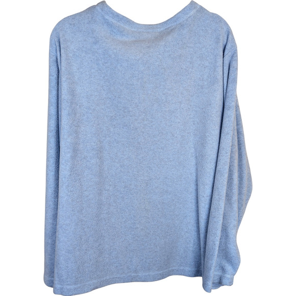 Westbound II Women's Plush Jacket, Full Zip, Scoop Neck, Light Blue, Size 2X - Picture 2 of 6